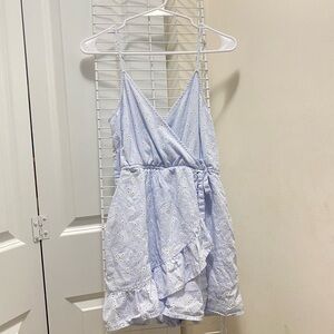 Wild Fable Light Blue Floral Romper